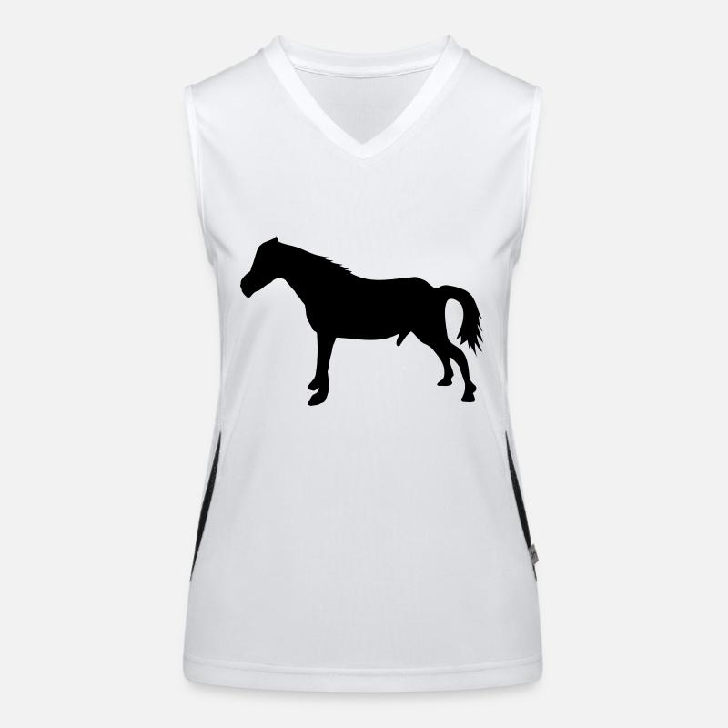 pferd_mit_ Funktionelles Kontrast-Tank Top für Frauen