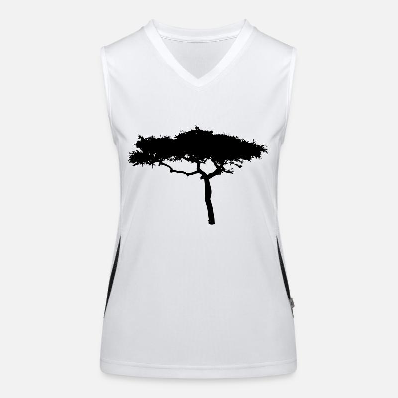 Afrika Savanne Baum Funktionelles Kontrast-Tank Top für Frauen
