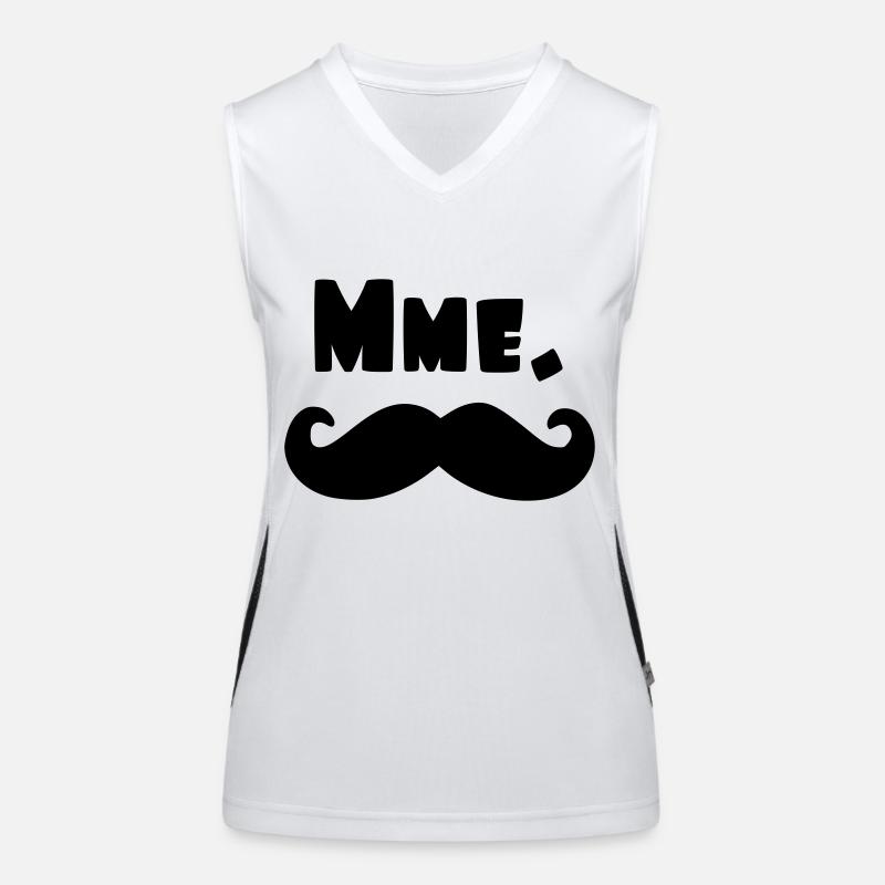 mme moustache Débardeur respirant contrasté Femme