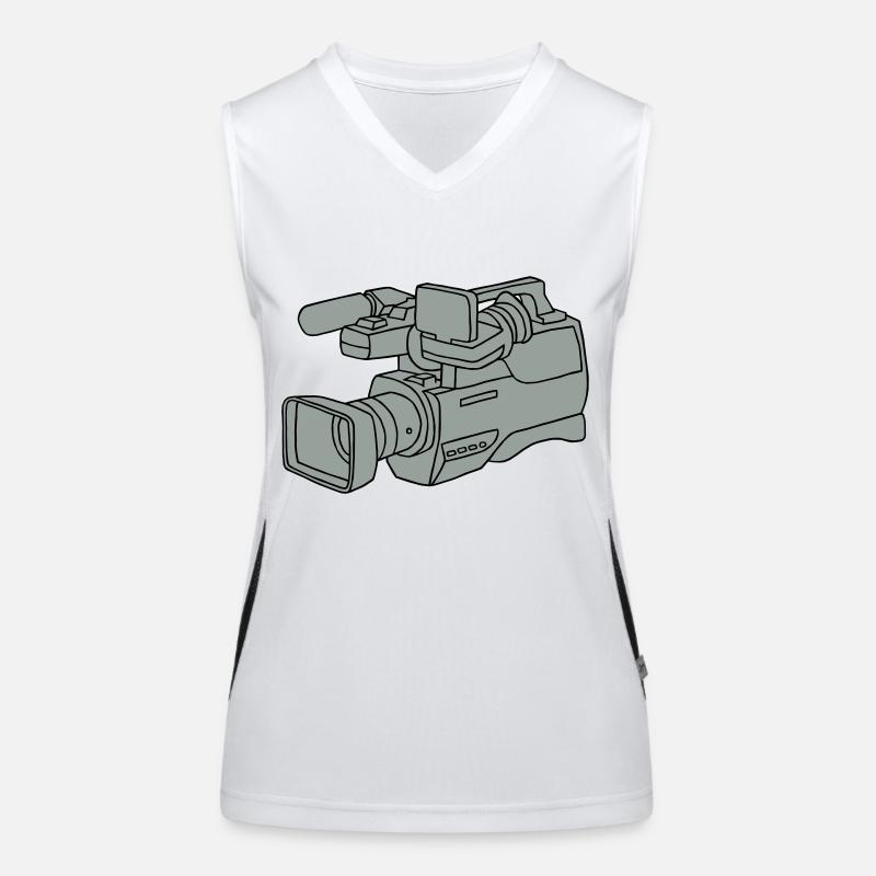 Video camera 2 Women's Functional Contrast Tank Top