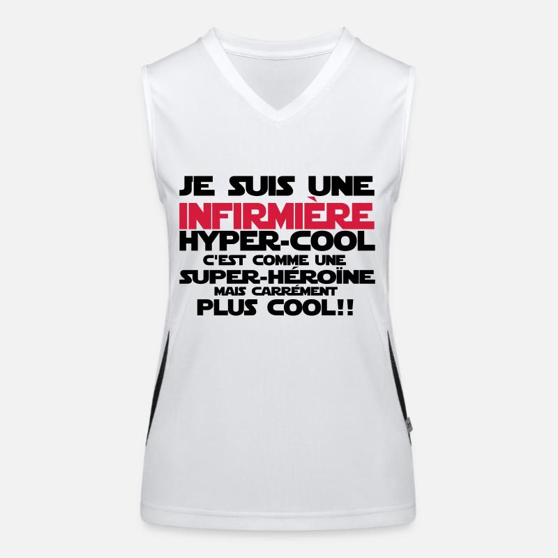 une infirmière hyper-cool Débardeur respirant contrasté Femme
