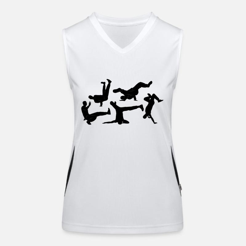 break dancing Women's Functional Contrast Tank Top