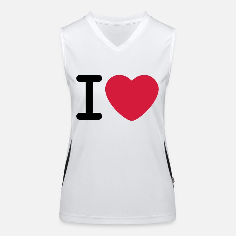 I love Women's Functional Contrast Tank Top