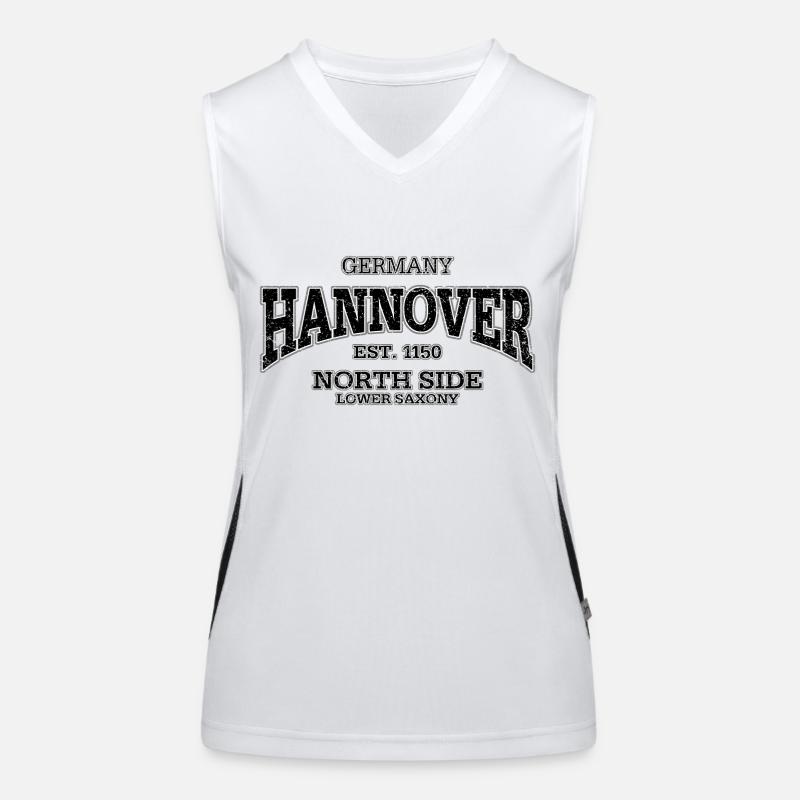 Hanovre (oldstyle noir) Débardeur respirant contrasté Femme