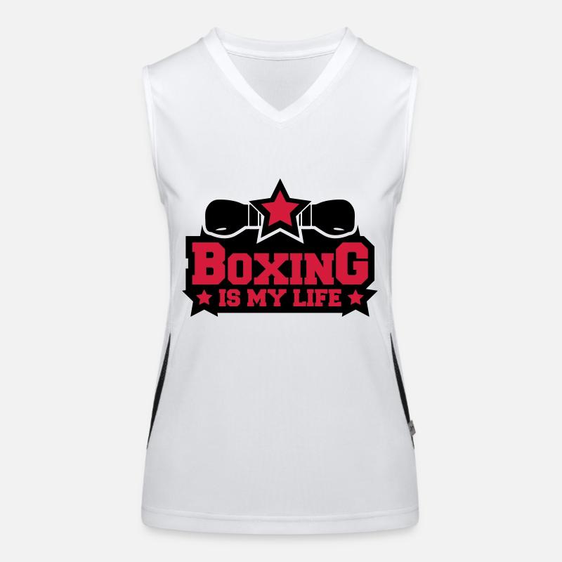 boxing_is_my_life_c2 Débardeur respirant contrasté Femme