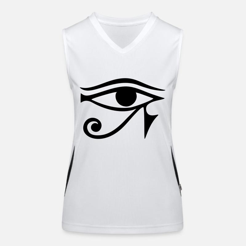 OEIL d'Horus / Re, inverse oeil de lune de Thot / Débardeur respirant contrasté Femme