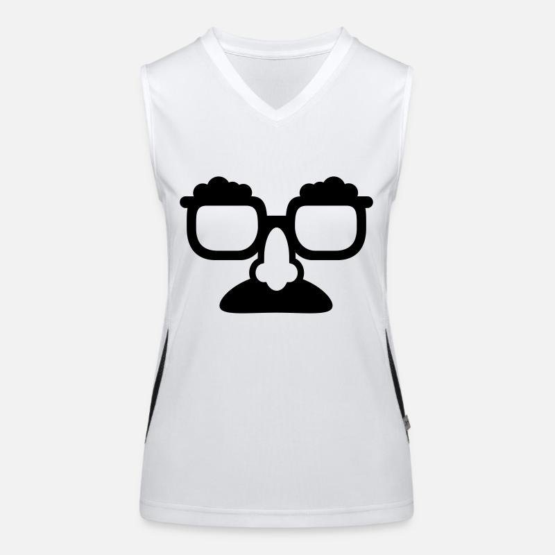 Nasenbrille Kostüm Funktionelles Kontrast-Tank Top für Frauen
