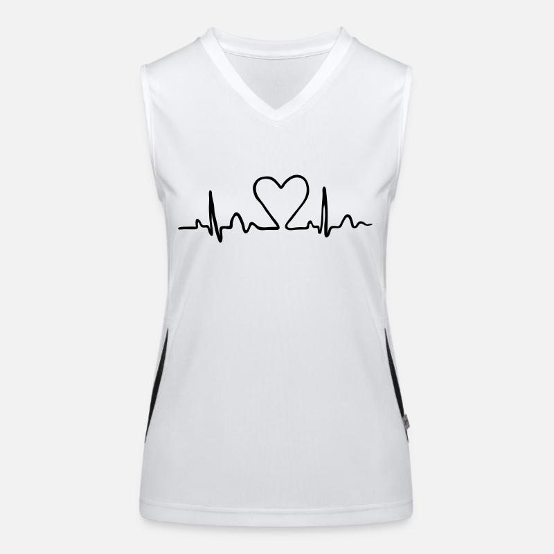 Heart-shaped curve Women's Functional Contrast Tank Top