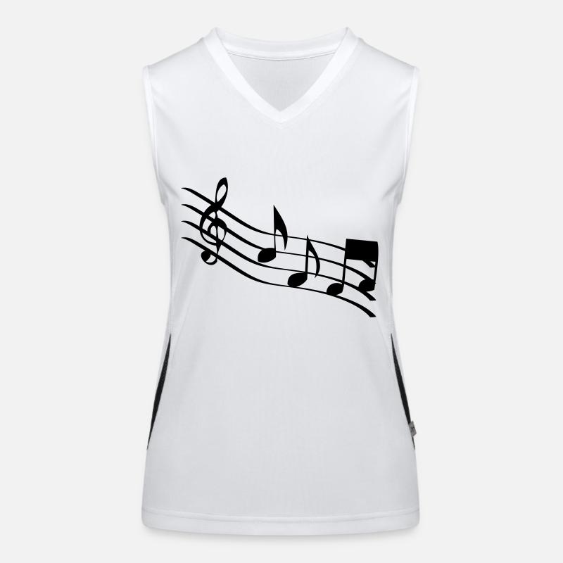 music notes Women's Functional Contrast Tank Top