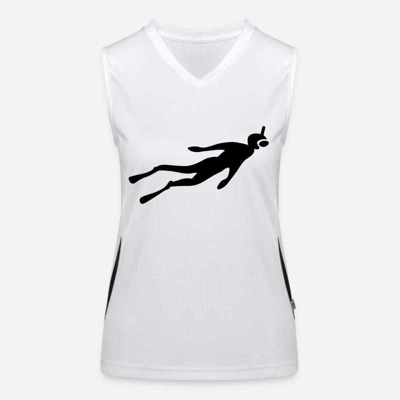 Taucher Gerätetauchen Funktionelles Kontrast-Tank Top für Frauen