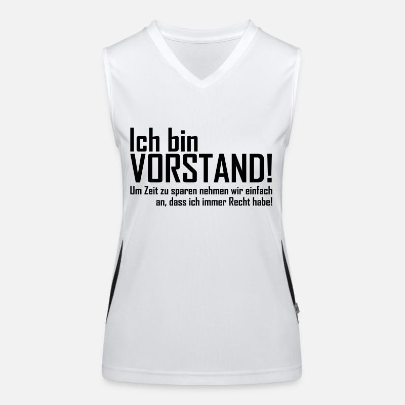 ich bin vorstand Funktionelles Kontrast-Tank Top für Frauen