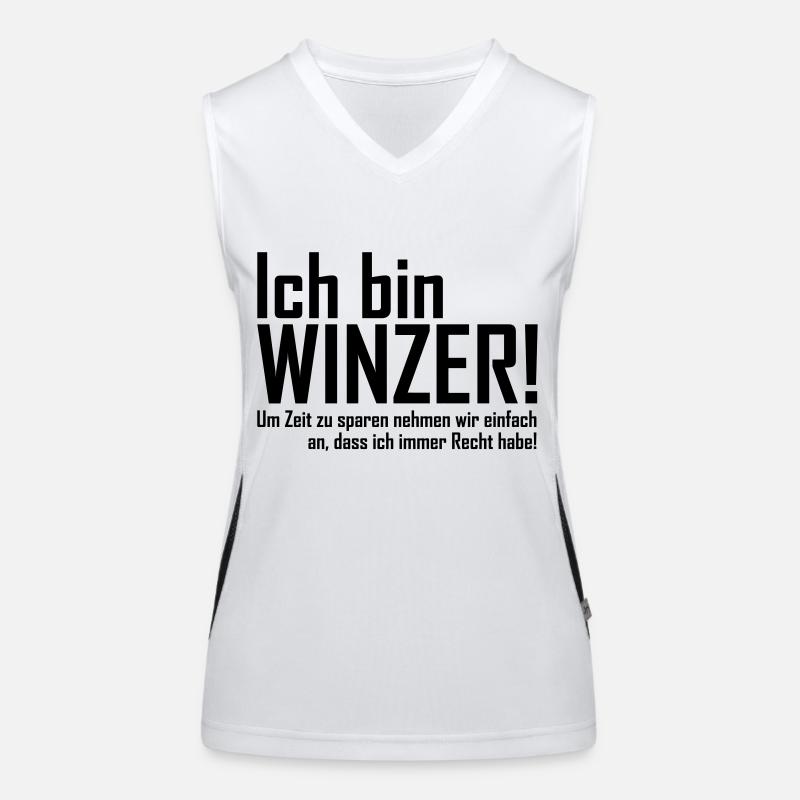 ich bin winzer Funktionelles Kontrast-Tank Top für Frauen