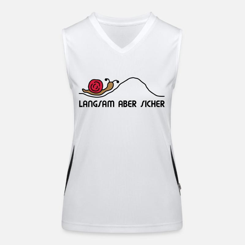 Schnecke langsam - V3 Funktionelles Kontrast-Tank Top für Frauen