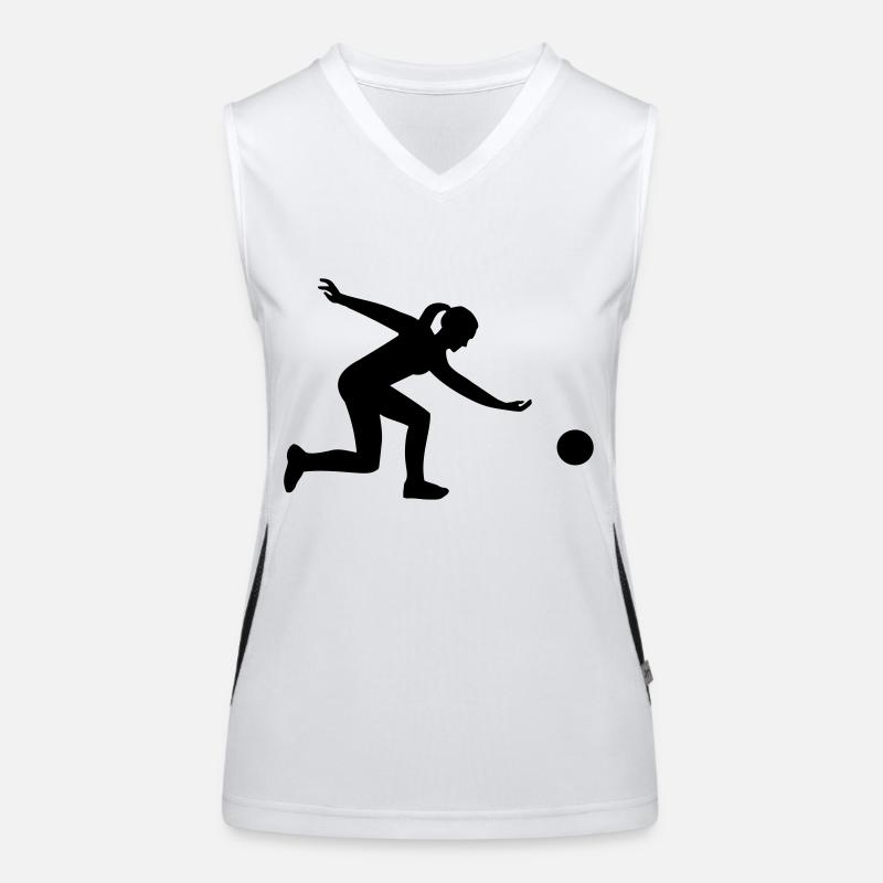 Bowling Funktionelles Kontrast-Tank Top für Frauen
