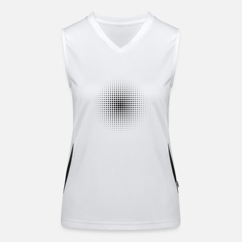 Dot Background Black Women's Functional Contrast Tank Top
