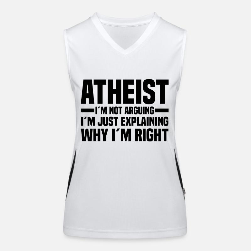 Atheism - Women's Functional Contrast Tank Top - white/black