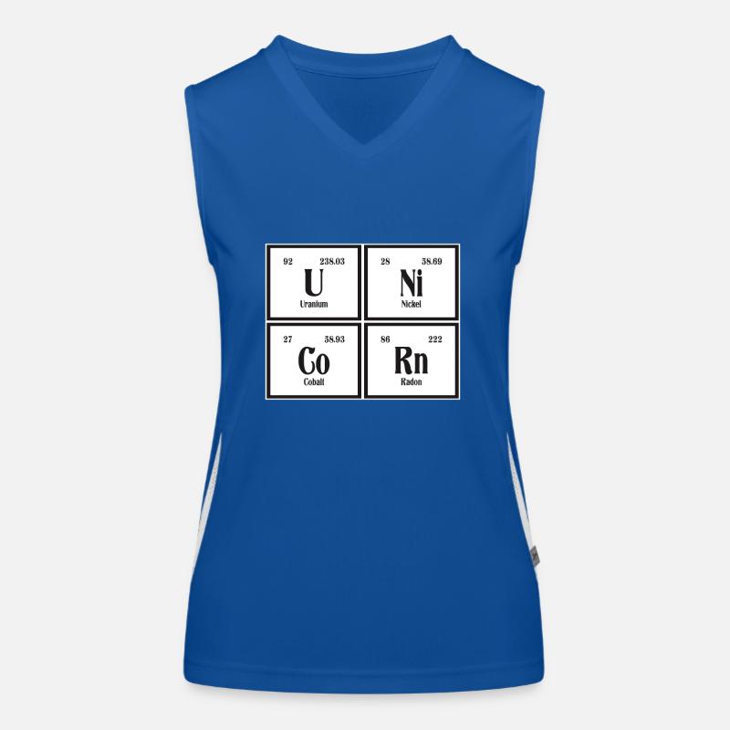 Einhorn | Periodensystem der Elemente Funktionelles Kontrast-Tank Top für Frauen