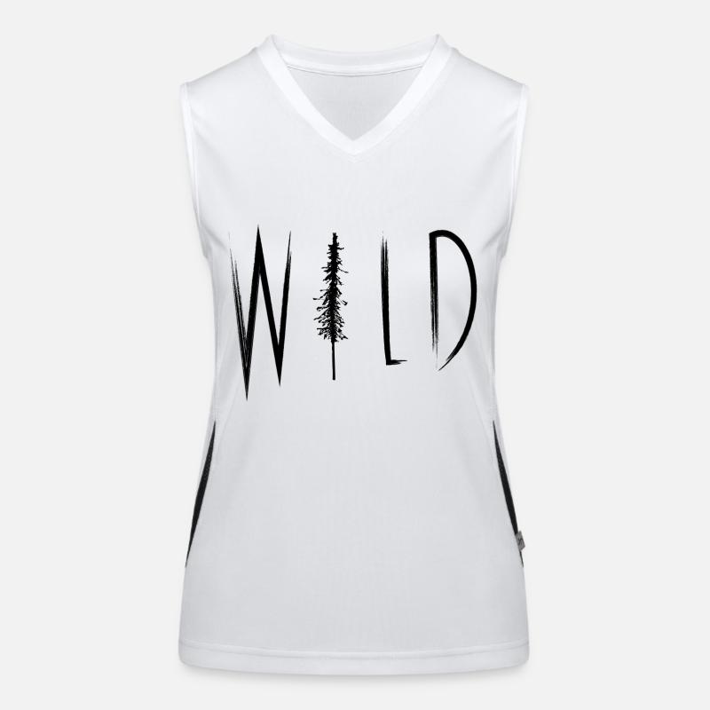 Wilder Text Funktionelles Kontrast-Tank Top für Frauen