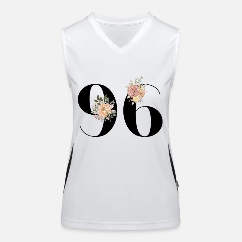 96e anniversaire fleuris (Cadeau de 96 ans) Débardeur respirant contrasté Femme