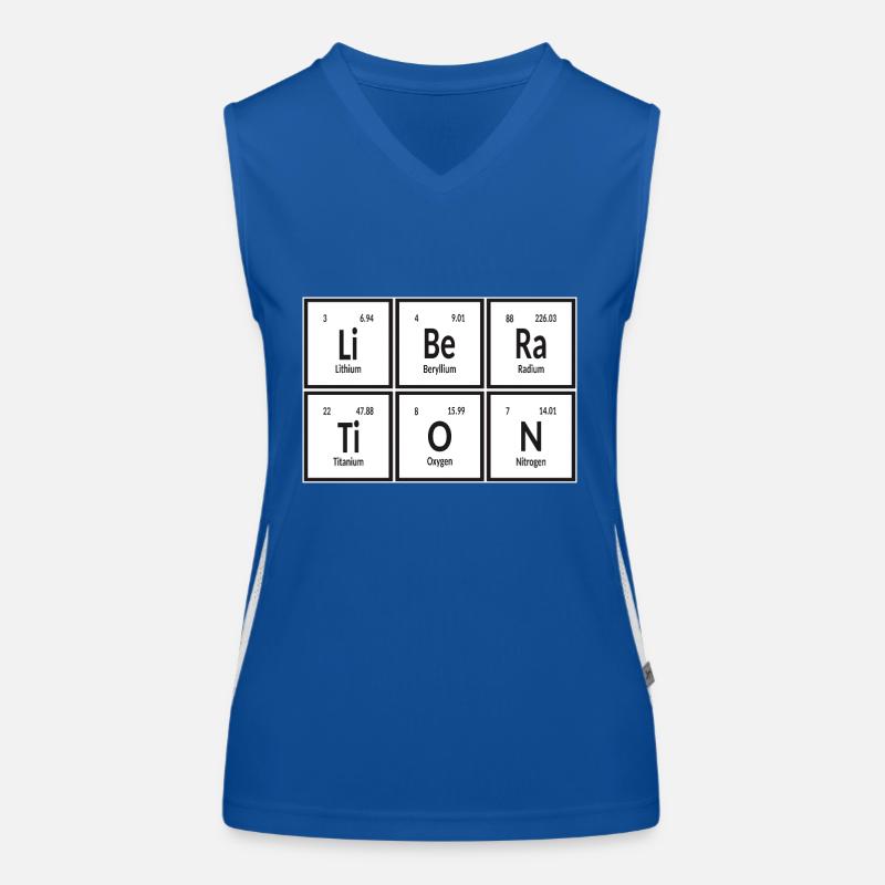Befreiung | Periodensystem der Elemente Funktionelles Kontrast-Tank Top für Frauen