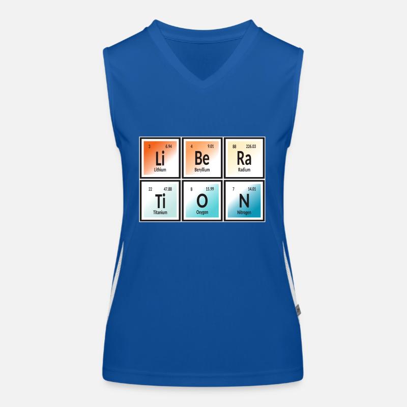 Befreiung | Periodensystem der Elemente Funktionelles Kontrast-Tank Top für Frauen