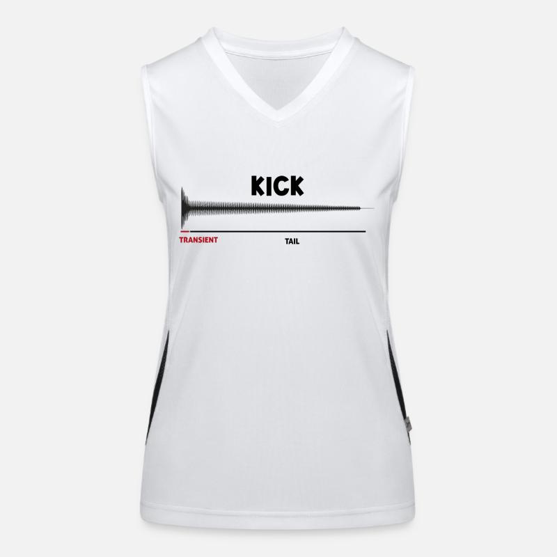 Synthesizer Kick Drum Synth DAW Transient Tail Women's Functional Contrast Tank Top