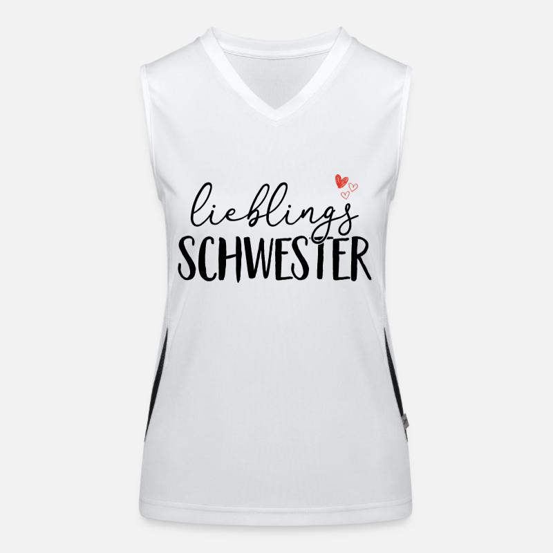 Lieblings Schwester - Geschenk Geschwister Liebe Funktionelles Kontrast-Tank Top für Frauen