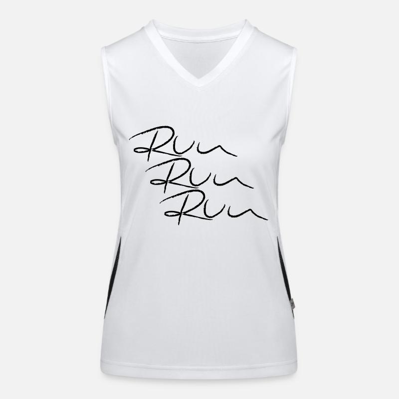 Run! Run! Run! Funktionelles Kontrast-Tank Top für Frauen