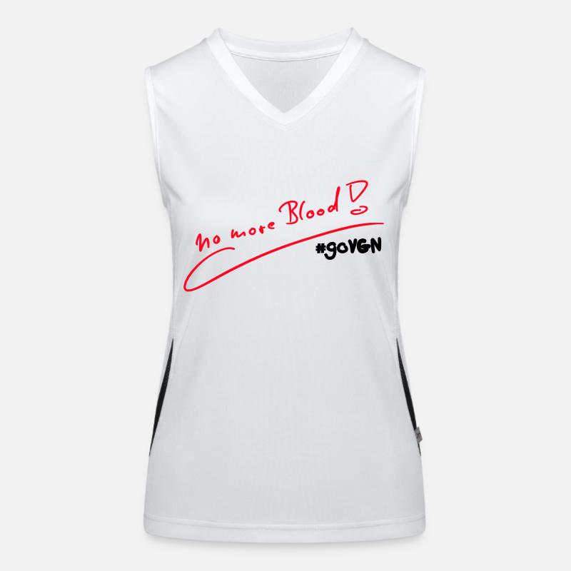 No More Blood (Rot Schwarz) Funktionelles Kontrast-Tank Top für Frauen