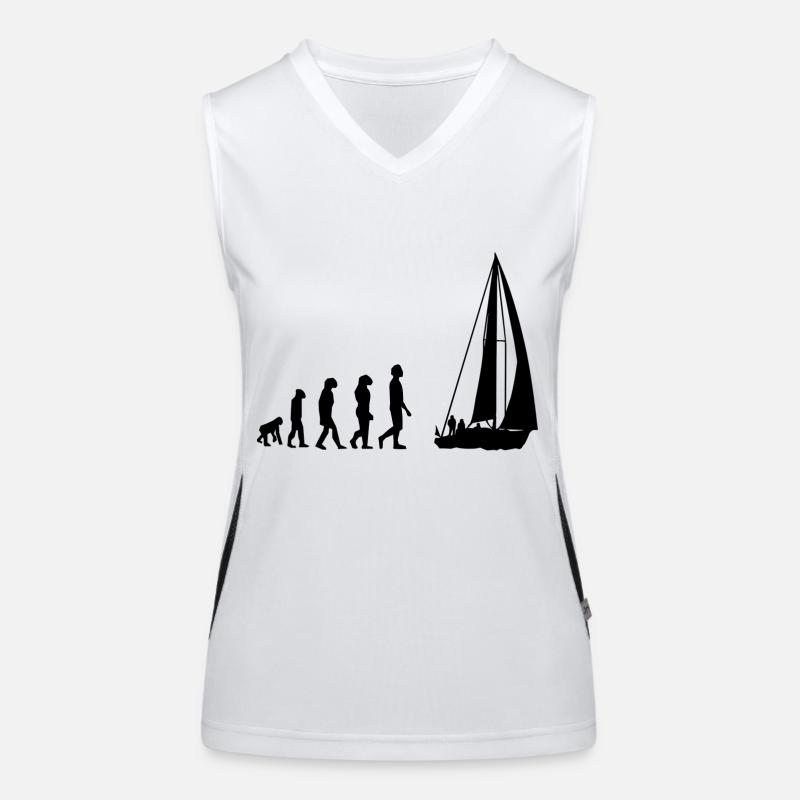 Evolution des Segelns Funktionelles Kontrast-Tank Top für Frauen