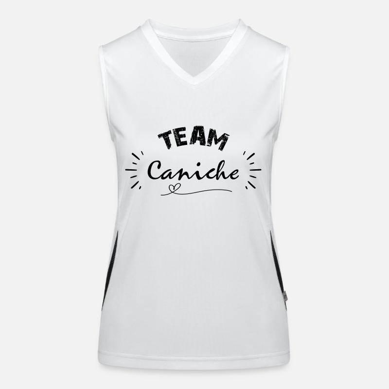 Team Caniche, idée cadeau pour amis des chiens Débardeur respirant contrasté Femme
