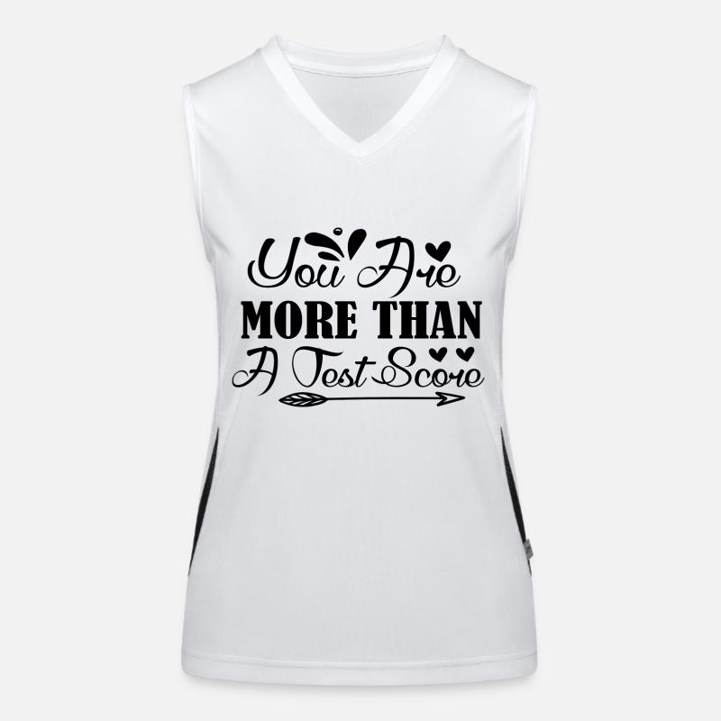 You Are More Than A Test Score Funktionelles Kontrast-Tank Top für Frauen