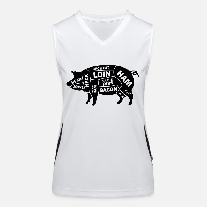 pig Funktionelles Kontrast-Tank Top für Frauen