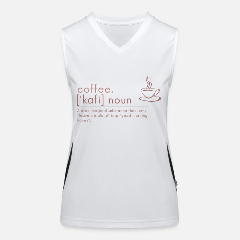 Coffee Definition Funktionelles Kontrast-Tank Top für Frauen