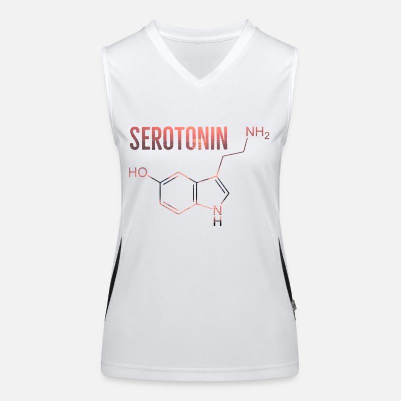 Serotonin-Molekül Funktionelles Kontrast-Tank Top für Frauen