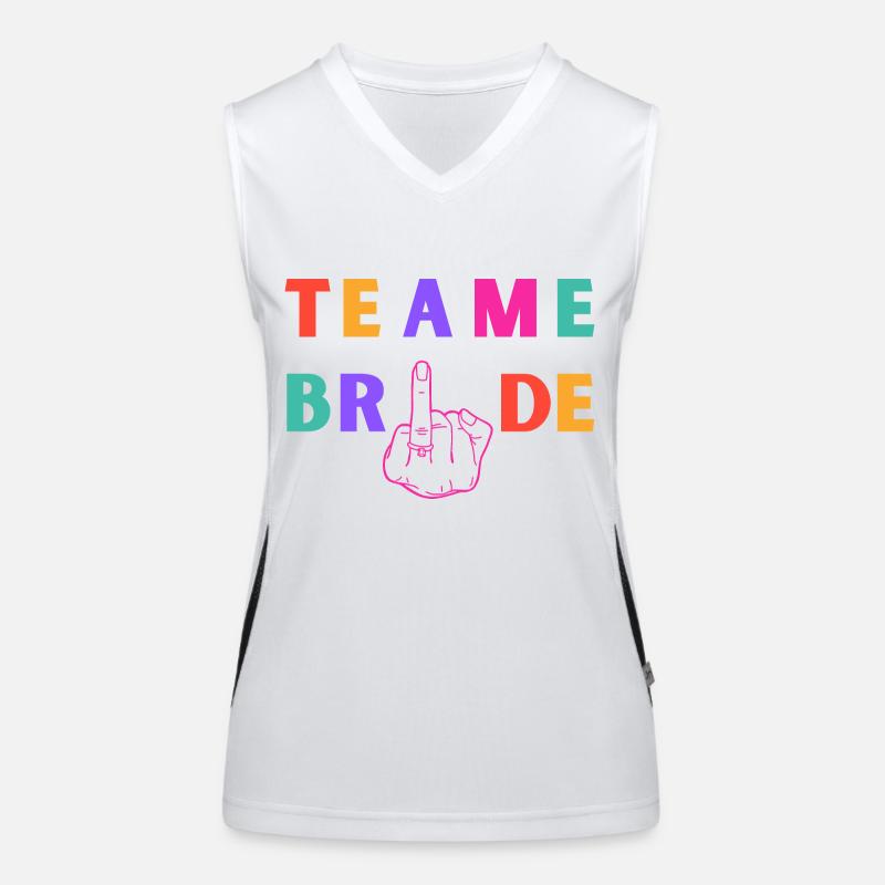 Team bride - annulaire de la mariée Débardeur respirant contrasté Femme
