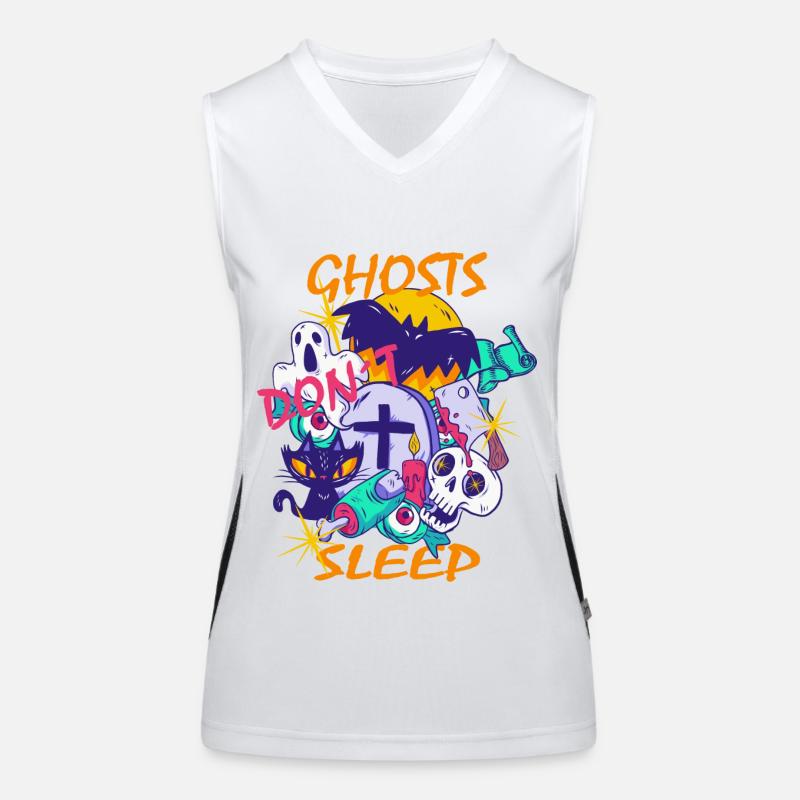 HALLOWEEN GHOSTS DON T SLEEP Funktionelles Kontrast-Tank Top für Frauen