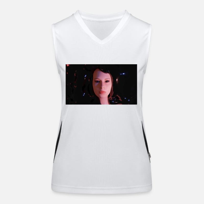 Flüssiges Gesicht Funktionelles Kontrast-Tank Top für Frauen