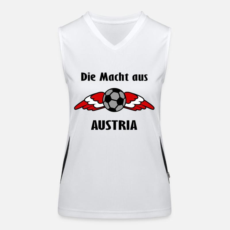 Die Austria Unterstützer Funktionelles Kontrast-Tank Top für Frauen