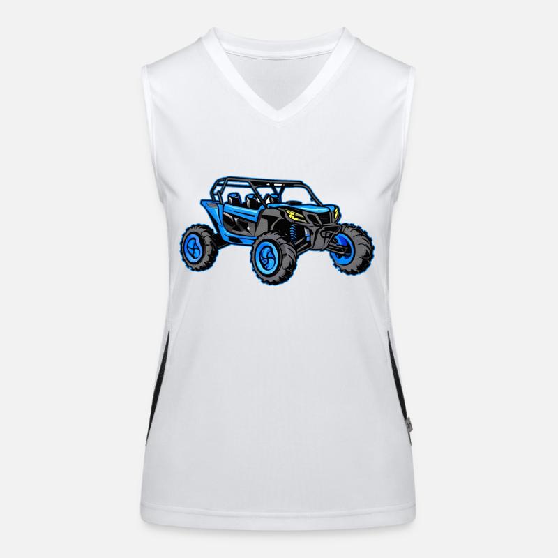 Offroad Buggy Blue Women's Functional Contrast Tank Top