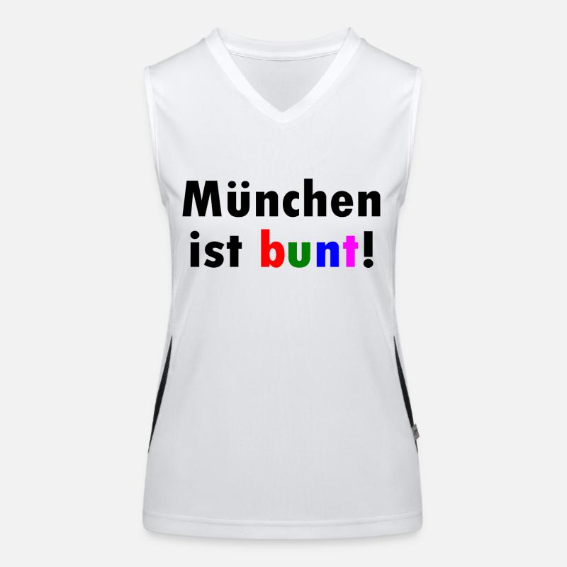 München ist bunt Funktionelles Kontrast-Tank Top für Frauen