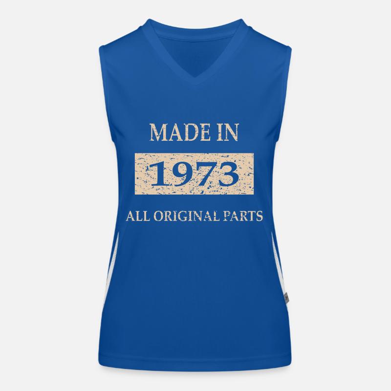 1973 Geburtstag Geschenkidee Retro Funktionelles Kontrast-Tank Top für Frauen