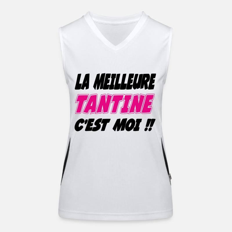 La meilleure TANTINE c'est moi !!! Débardeur respirant contrasté Femme
