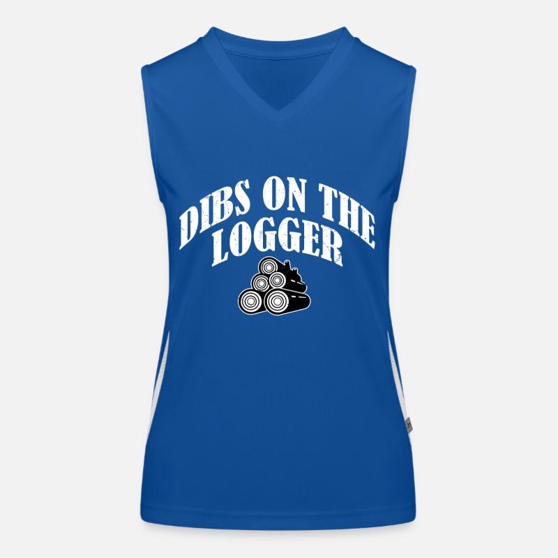 Dibs On The Logger Logging Lumberjack Logger Funktionelles Kontrast-Tank Top für Frauen