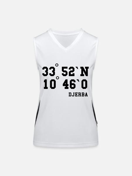 Djerba Holiday Tunisia Holiday Travel Idea - Women's Functional Contrast Tank Top - white/black - Front