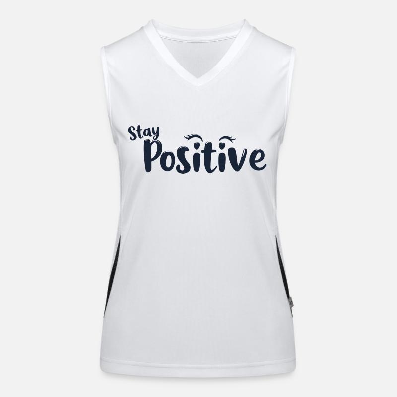 BLEIBEN SIE POSITIV Funktionelles Kontrast-Tank Top für Frauen