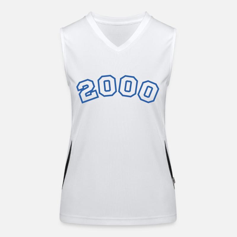 2000 bleu sport Débardeur respirant contrasté Femme