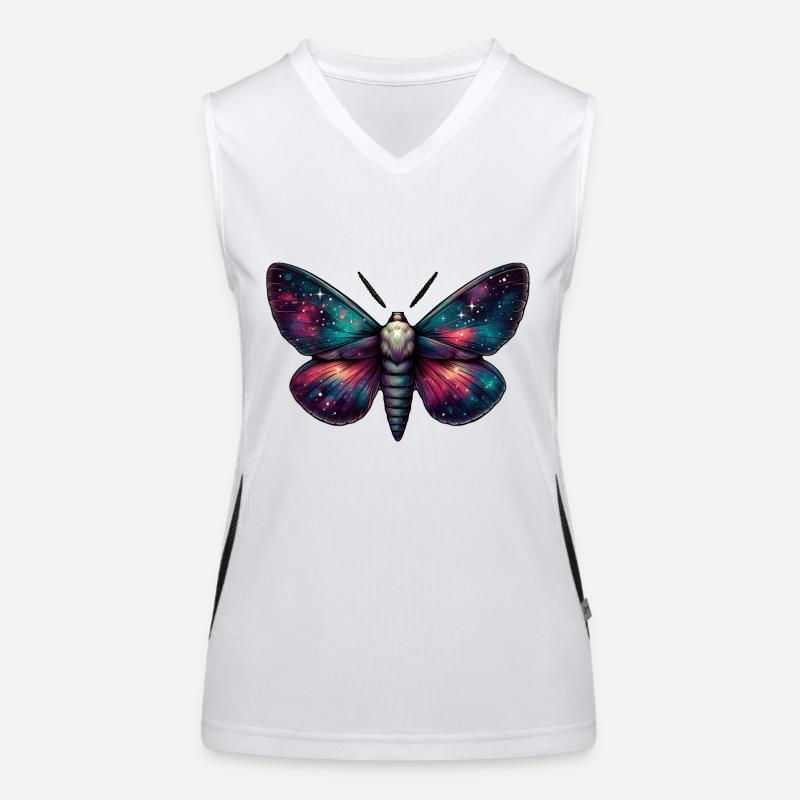 Papillon de nuit céleste majestueux - Mystique de l’espace Débardeur respirant contrasté Femme