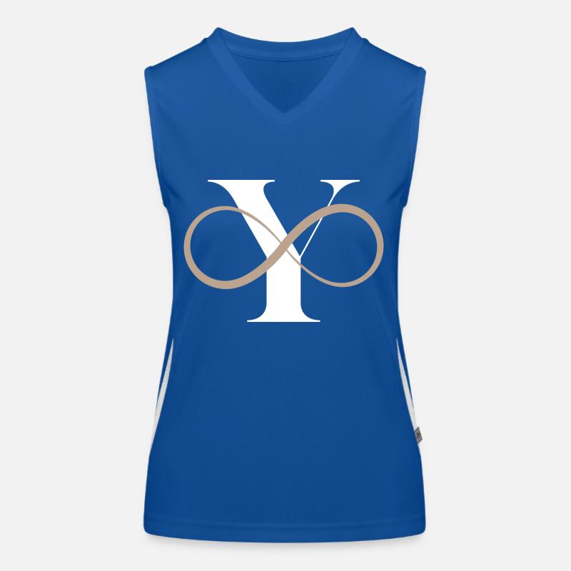 Unendlicher Buchstabe Funktionelles Kontrast-Tank Top für Frauen