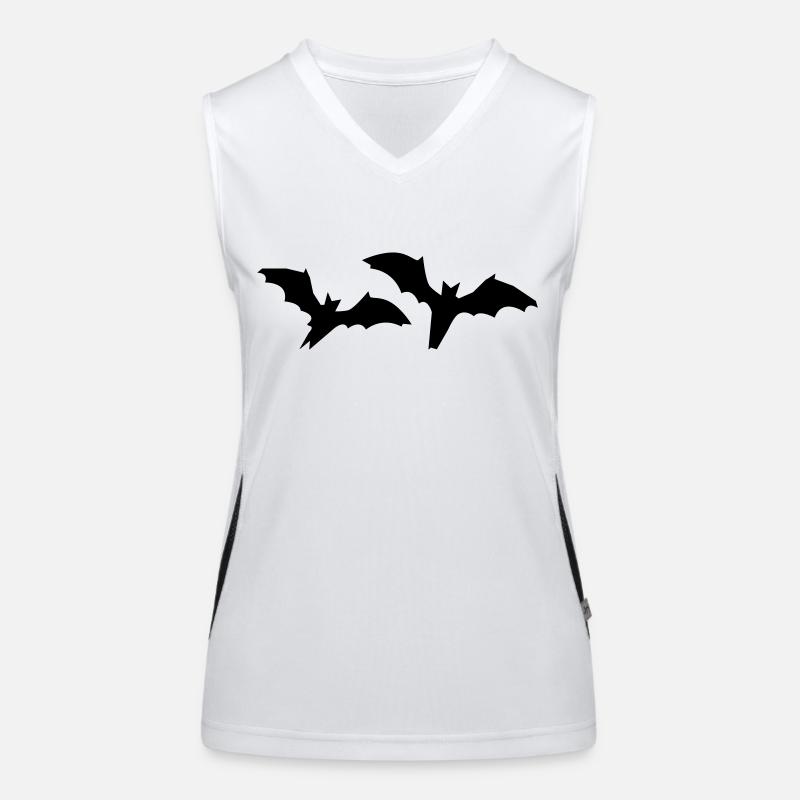 Zwei Fledermäuse Funktionelles Kontrast-Tank Top für Frauen